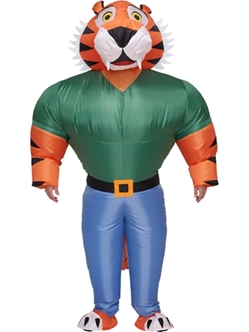 Костюм надувной "Тигр". Зеленая футболка